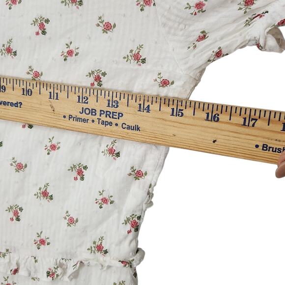 ANTHROPOLOGIE ANNA GRACE DRESS MINI SZ S COTTAGECORE FLORAL ROMANTIC SPRING - Picture 8 of 9
